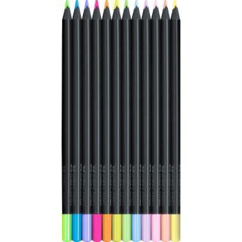 Preview: Faber-Castell Buntstifte Black Edition Neon+Pastell 12er Kartonetui